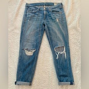 Rag & Bone distressed boyfriend jean size 26